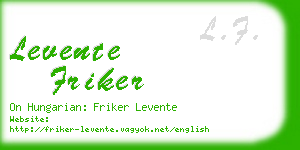 levente friker business card